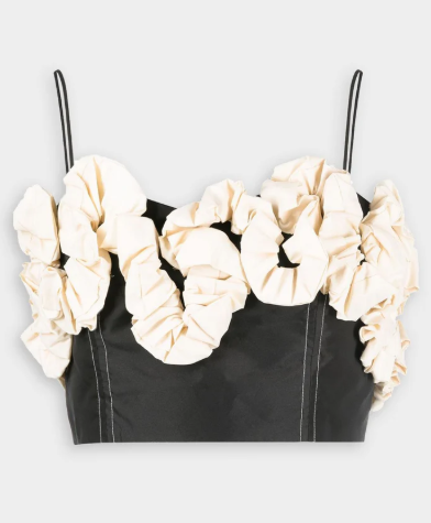 GANNI Embellished Crop Top and Skirt (S)