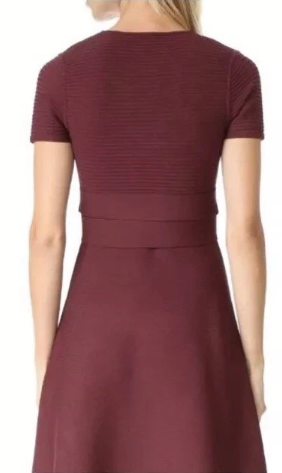 Alexander Wang Burgundy Rib Knit Dress (S)